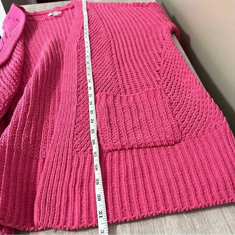 Style & Co Chenille Ribbed Trim Cardigan Sweater Size Medium - Picture 11 of 12